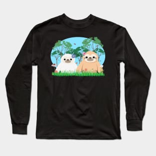 Super Cute Sloth couple Long Sleeve T-Shirt